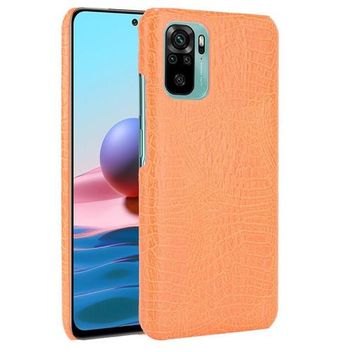 Xiaomi Redmi Note 10 Étui Pour Classique Élégant 4g /10s Compatibilité Housse De Protection Anti Éraflure Mode Classique D'alligator - Couleur Orange