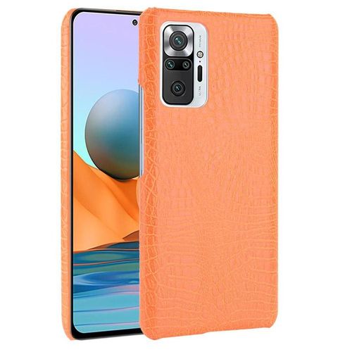 Xiaomi Redmi Note 10 Pro Max Étui Pour Classique Élégant Housse De Protection Mode Classique D'alligator Compatibilité Anti Éraflure - Couleur Orange