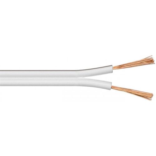 goobay - Câble pour haut-parleur en vrac - 0.75 mm² - 100 m - blanc