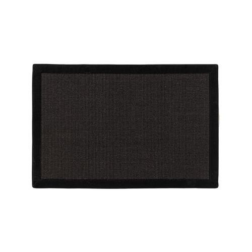 Paillasson Sana Noir 40x60 Cm - Tapis Poil Court Design Moderne Pour Salon