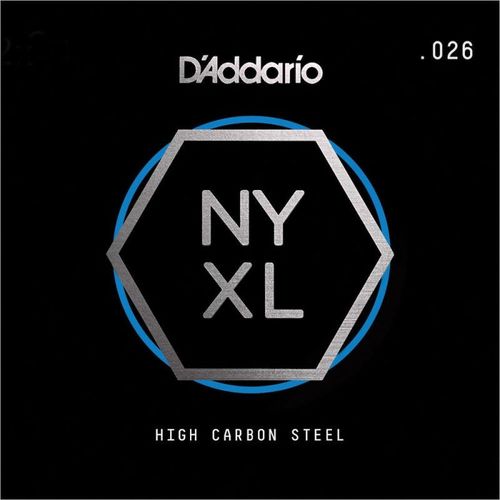 D'addario Nys026, Acier Pur, .026 - Corde Au Détail Acier Pur Guitare Électrique Ou Acoustique