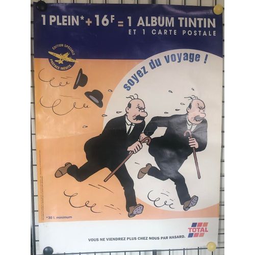 Affiche Dupond Et Dupont Soyez Du Voyage Total, Tintin Et Milou, Hergé, Bd, Bande Dessinée, Figurine