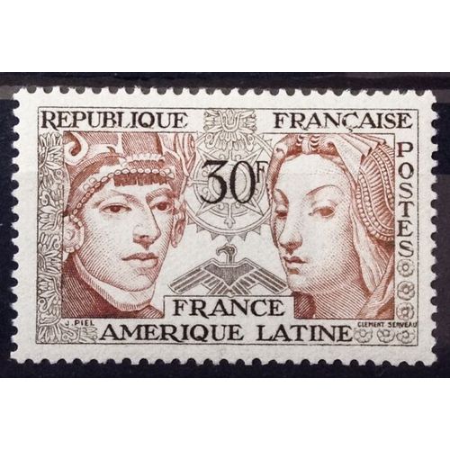 Amitié France-Amérique Latine 30f (Impeccable N° 1060) Neuf** Luxe (= Sans Trace De Charnière) - France Année 1956 - Brn83 - N31730