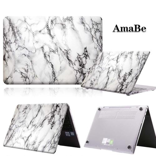 Étui rigide en marbre anti-rayures pour ordinateur portable, coque unisexe pour HUAWEI MateBook - For Honor Magicbook 14 - marbre blanc carrera