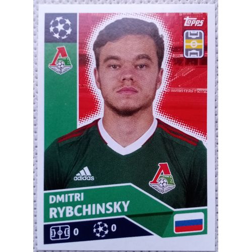 Uefa Champions League 2020 / 2021 - Lokomotiv Moscou Lmo 12 Dmitri Rybchinsky - Topps Sticker (Foot, Autocollant, Image, Vignette)
