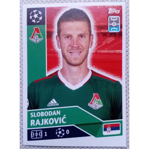 Uefa Champions League 2020 / 2021 - Lokomotiv Moscou Lmo 9 Slobodan Rajkovic - Topps Sticker (Foot, Autocollant, Image, Vignette)