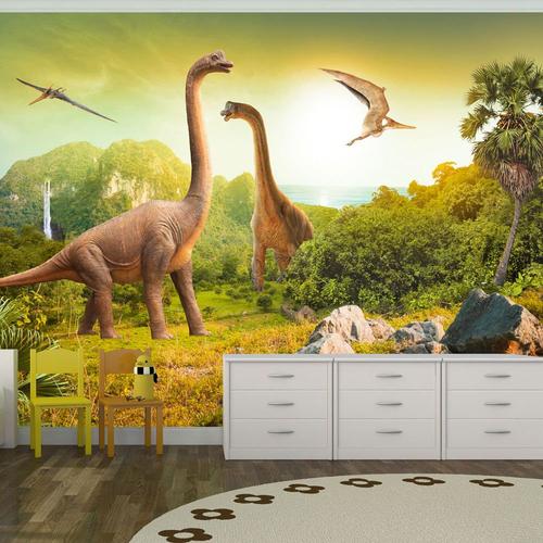 Papier peint intissé Pour enfants Dinosaurs (Taille 350 x 245 cm)