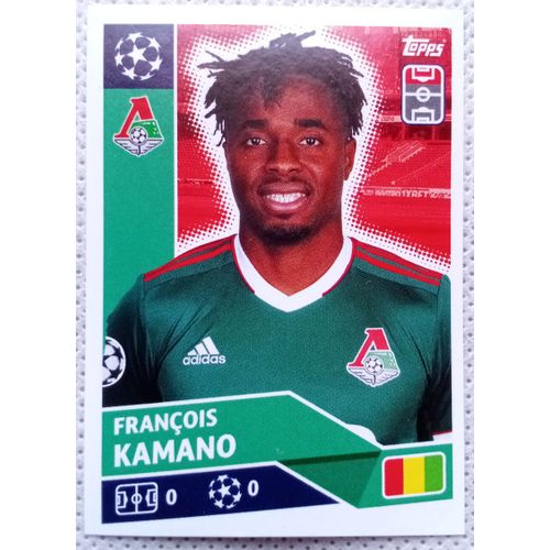 Uefa Champions League 2020 / 2021 - Lokomotiv Moscou Lmo 15 François Kamano- Topps Sticker (Foot, Autocollant, Image, Vignette)
