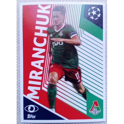 Uefa Champions League 2020 / 2021 - Lokomotiv Moscou Lmo 2 Miranchuk - Topps Sticker (Foot, Autocollant, Image, Vignette)