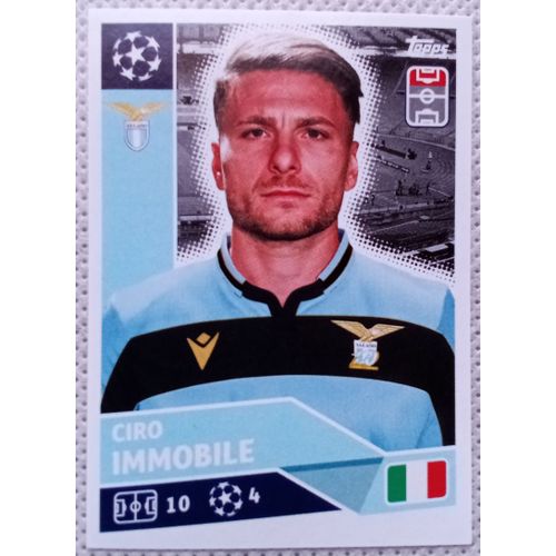 Uefa Champions League 2020 / 2021 - Lazio Rome Laz 17 Ciro Immobile - Topps Sticker (Foot, Autocollant, Image, Vignette)