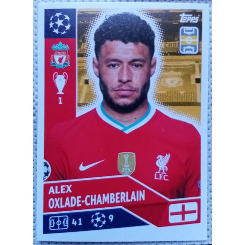 Uefa Champions League 2020 / 2021 - Liverpool Liv 14 Alex Oxlade-Chamberlain - Topps Sticker (Foot, Autocollant, Image, Vignette)