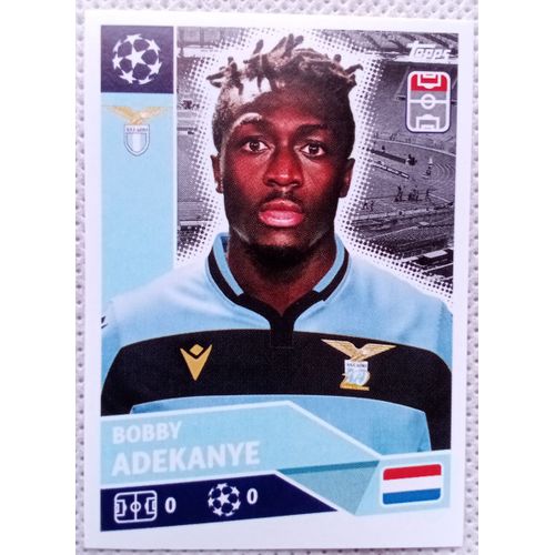Uefa Champions League 2020 / 2021 - Lazio Rome Laz 16 Bobby Adekanye - Topps Sticker (Foot, Autocollant, Image, Vignette)