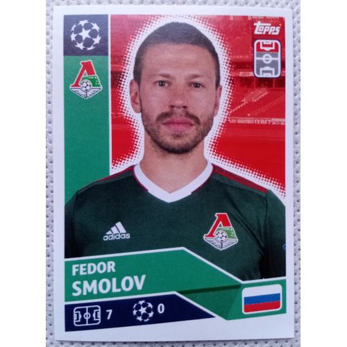 Uefa Champions League 2020 / 2021 - Lokomotiv Moscou Lmo 16 Fedor Smolov - Topps Sticker (Foot, Autocollant, Image, Vignette)