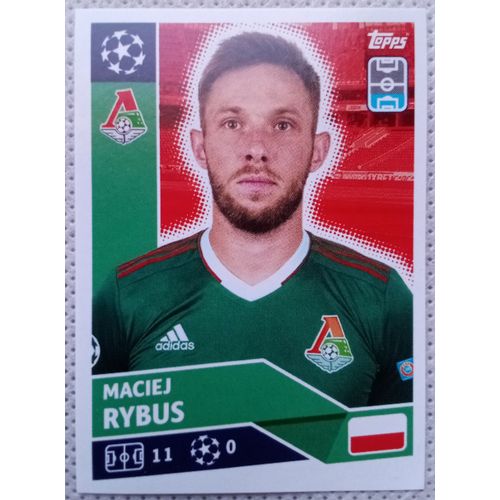 Uefa Champions League 2020 / 2021 - Lokomotiv Moscou Lmo 6 Maciej Rybus - Topps Sticker (Foot, Autocollant, Image, Vignette)
