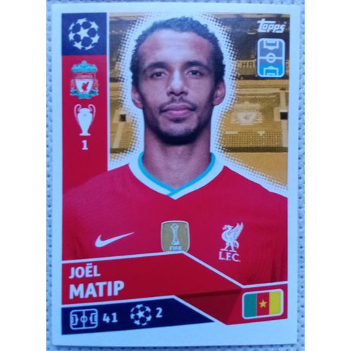 Uefa Champions League 2020 / 2021 - Liverpool Liv 8 Joël Matip - Topps Sticker (Foot, Autocollant, Image, Vignette)