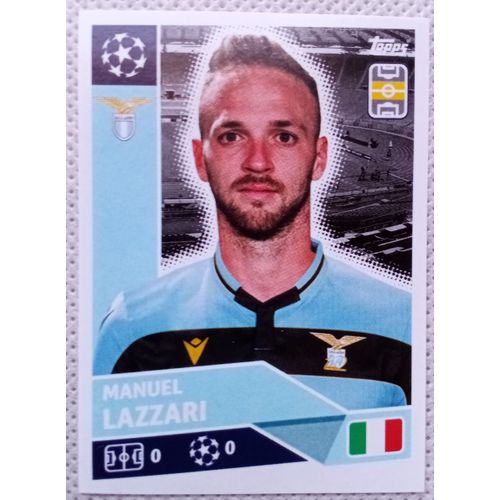 Uefa Champions League 2020 / 2021 - Lazio Rome Laz 11 Manuel Lazzari - Topps Sticker (Foot, Autocollant, Image, Vignette)