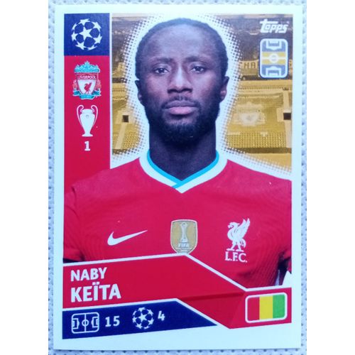 Uefa Champions League 2020 / 2021 - Liverpool Liv 13 Naby Keïta - Topps Sticker (Foot, Autocollant, Image, Vignette)