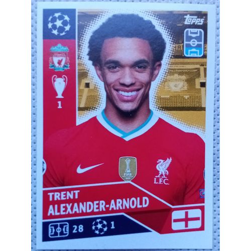 Uefa Champions League 2020 / 2021 - Liverpool Liv 4 Trent Alexander-Arnold - Topps Sticker (Foot, Autocollant, Image, Vignette)