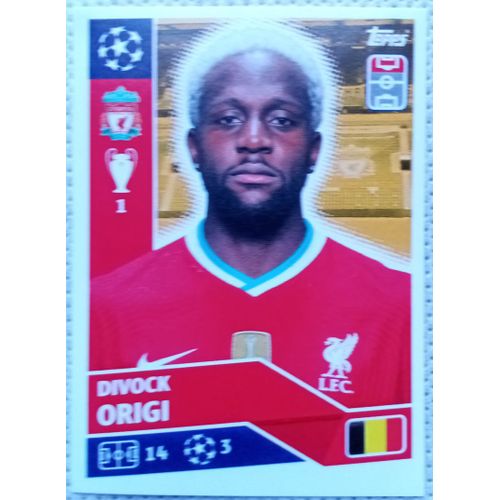Uefa Champions League 2020 / 2021 - Liverpool Liv 15 Divock Origi - Topps Sticker (Foot, Autocollant, Image, Vignette)
