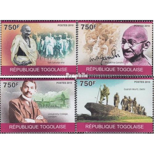 Togo 3519-3522 (Complète Edition) Neuf Avec Gomme Originale 2010 Mahatma Gandhi