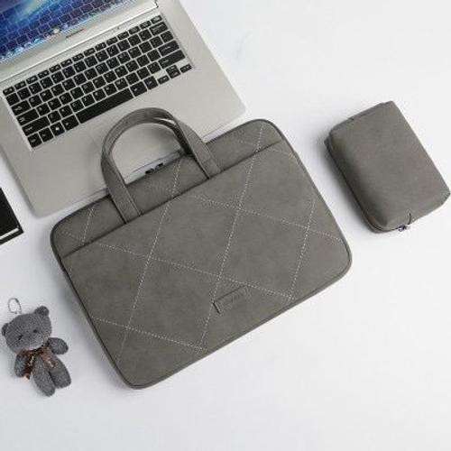 Sac à main en PU mat pour femmes, sacoche à bandoulière étanche pour ordinateur portable 2020,étui pour Macbook, Huawei Mi, HP, Lenovo - For 12.5 pouces - Ensemble portable DGRAY