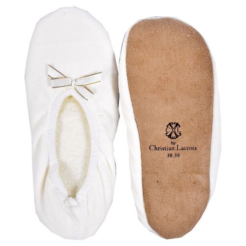 Pantoufles Femme Christian Lacroix Confort Premium Ballerine 1186 Ecru