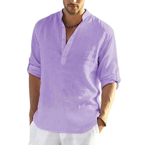 Blouses En Lin Pour Hommes Chemise Oversize Ample Mode L Fs30705