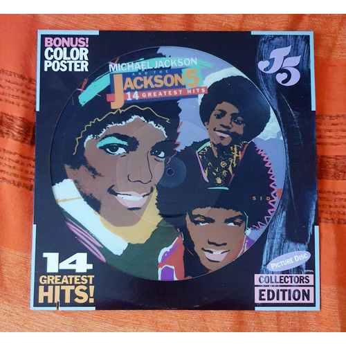 Collector Import : Vinyle 33 T Picture Disc Michael Jackson & The Jacksons : 14 Greatest Hits , Poster Inclus