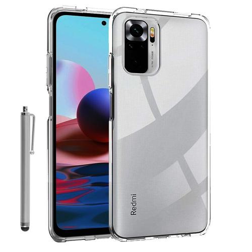 Coque Silicone Pour Xiaomi Redmi Note 10 Pro 6.67" Gel Ultraslim Et Ajustement Parfait - Transparent + Stylet