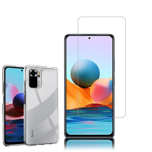 Coque Silicone Pour Xiaomi Redmi Note 10 Pro 6.67" Gel Ultraslim Et Ajustement Parfait - Transparent + 1 Film Verre Trempé - Transparent