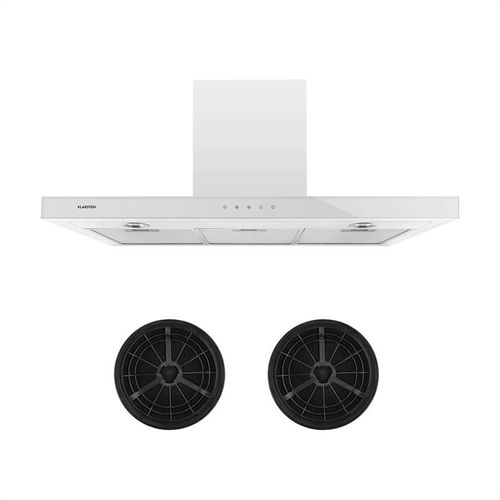 Klarstein Bon Vivant Blanc Hotte murale + 2 filtres recyclage d air 650m³/h 230W