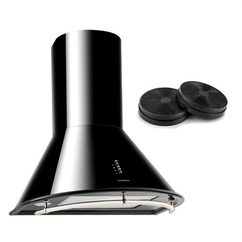 Klarstein Lumio Neo Hotte aspirante + 2 filtres recyclage d'air 610 m³/h noir