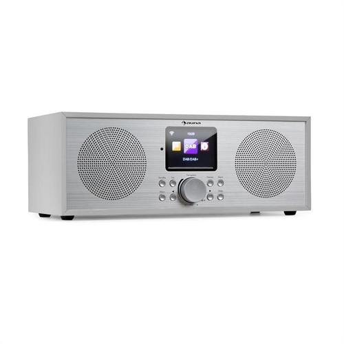 auna Silver Star Radio Internet stéréo DAB+ FM WiFi Bluetooth AUX blanche