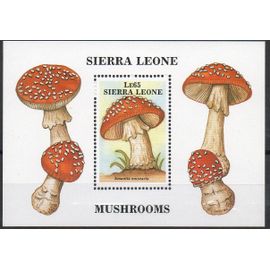 Sierra Leone Bloc Les Champignons 1988