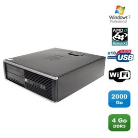 PC HP Compaq 6005 Pro SFF AMD Athlon X2 215 2.7GHz 4Go 2To WIFI Graveur W7 Pro