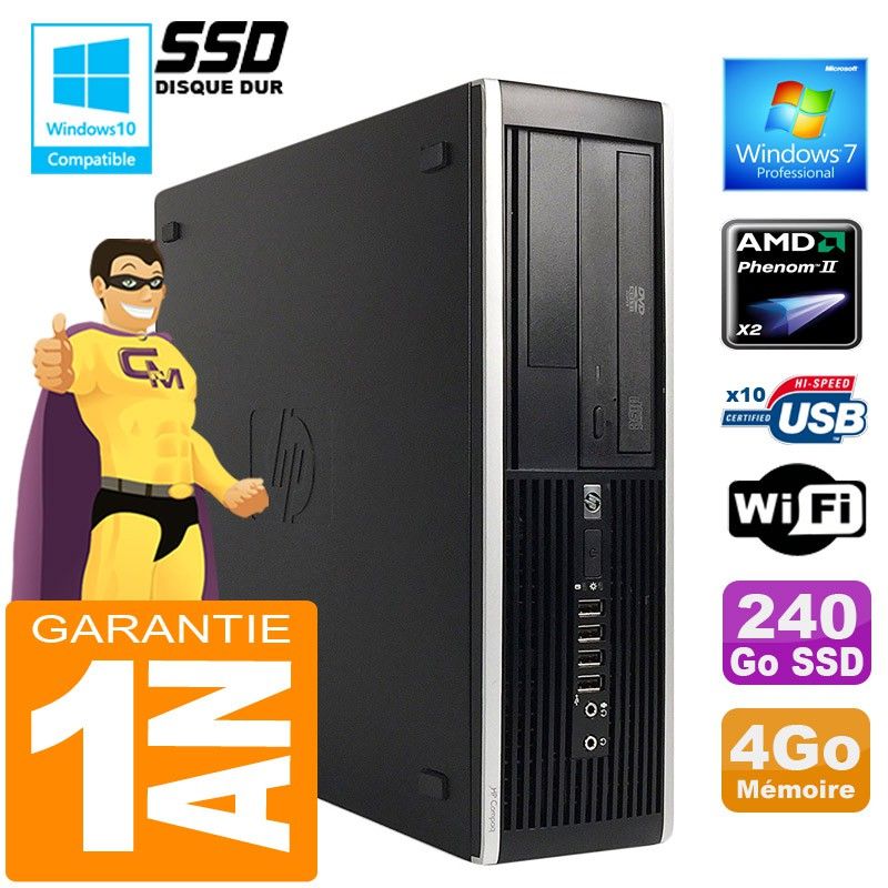 PC Tour HP 6005 Pro CMT AMD Athlon II X2 RAM 4Go Disque Dur 250Go