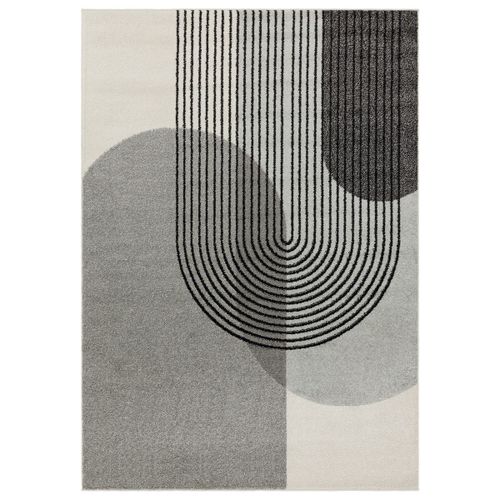 Tapis Tissé Plat Moderne Disco 120x170 Cm Gris - Novatrend