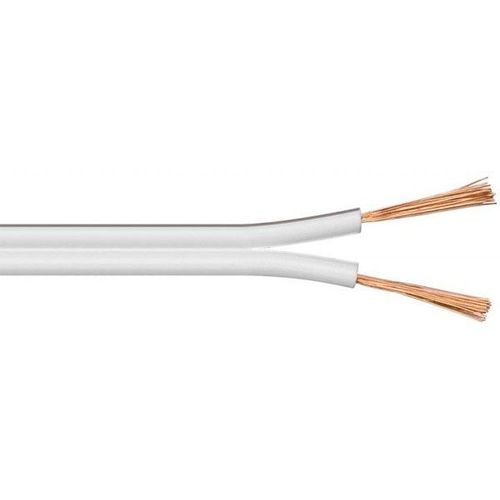 goobay - Câble pour haut-parleur en vrac - 0.75 mm² - 10 m - blanc