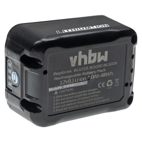 vhbw Batterie compatible avec Makita TD111DWYE, TD111DY1J, TD111DZ, TL064, TL064D outil électrique (4000 mAh, Li-ion, 12 V, 3 cellules)