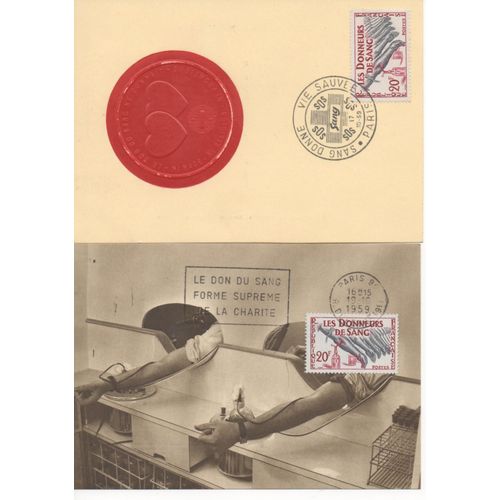 France Timbres Les Donneurs De Sang 1959