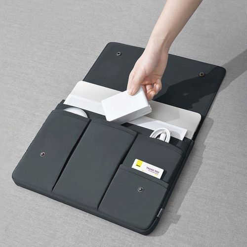 Baseus ? sac de rangement de voyage pour ordinateur portable , pochette de rangement étanche pour portable et ordinateur portable - For 16 pouces - Gris