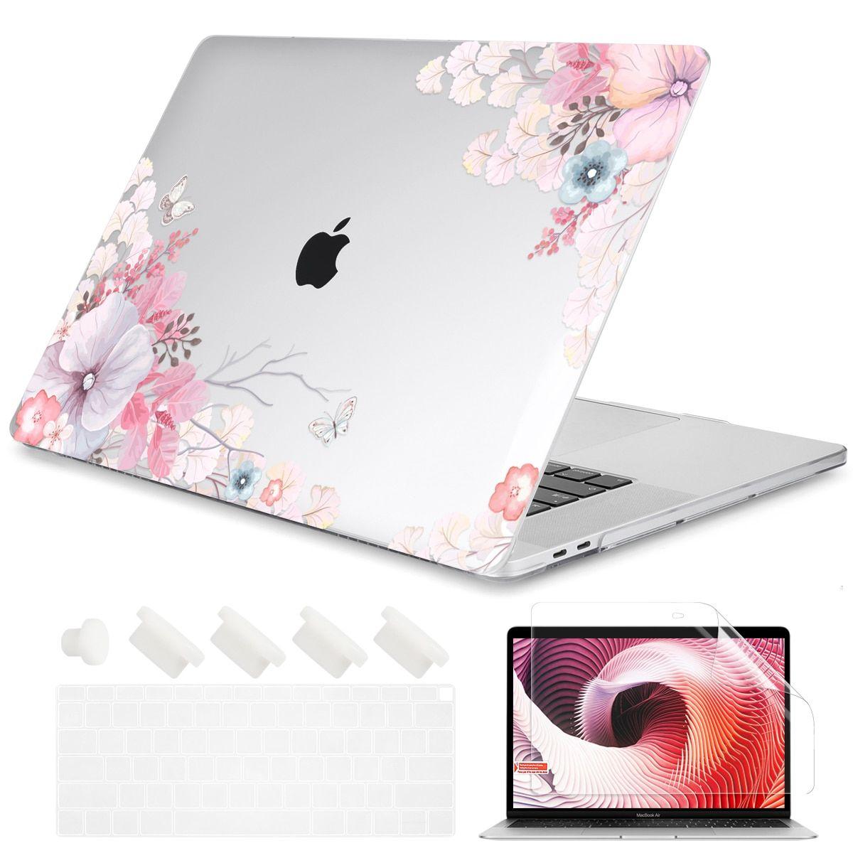 Housse PC Portable GENERIQUE Coque + Housse + Couvercle de Clavier +  Bouchon anti-poussière pour MacBook Air 13 2020 M1 A2337 - Transparent