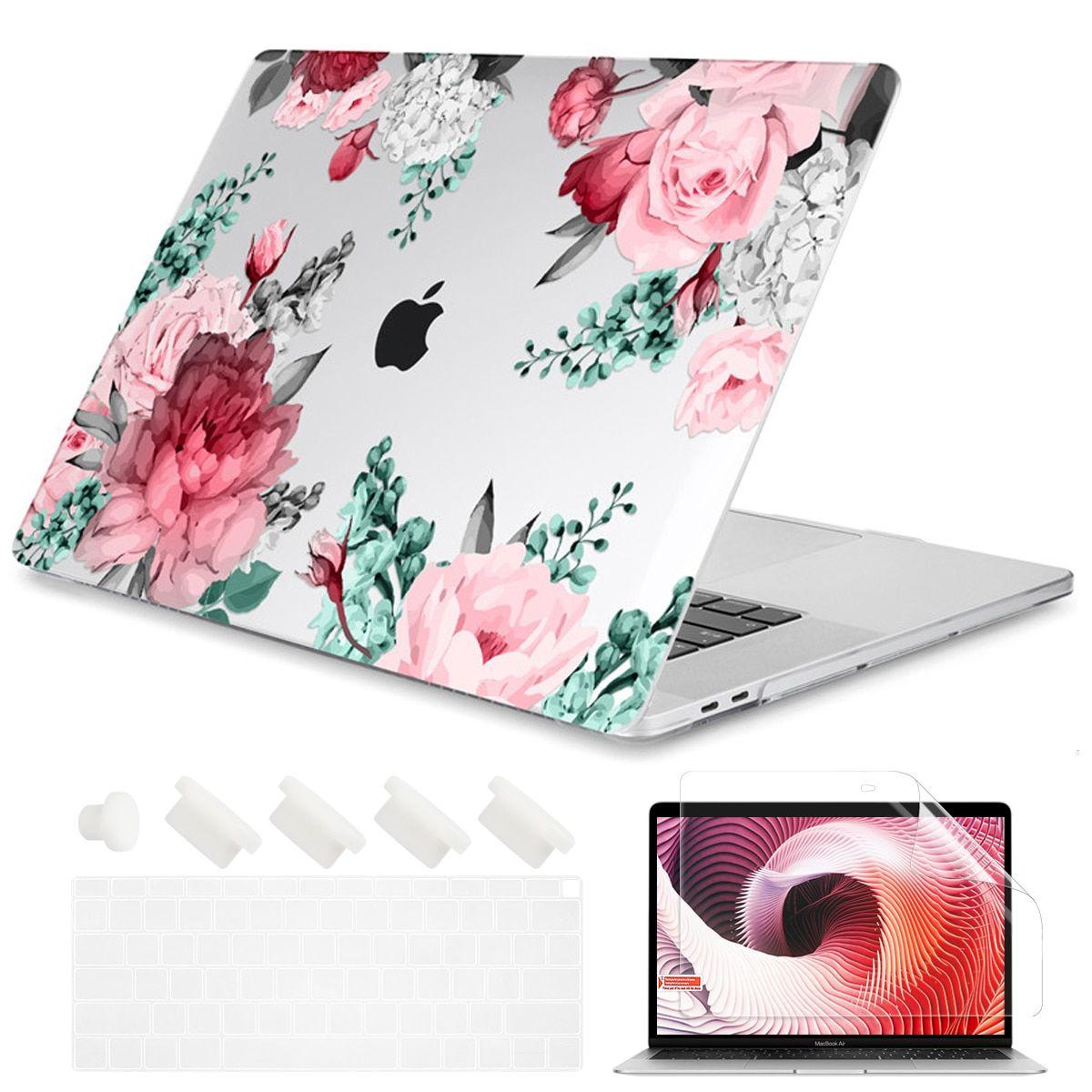 Housse PC Portable GENERIQUE Coque + Housse + Couvercle de Clavier +  Bouchon anti-poussière pour MacBook Air 13 2020 M1 A2337 - Transparent