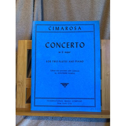 Cimarosa Concerto En Sol Majeur Pour Deux Flûtes Et Piano Rampal Partition Imc