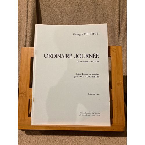 Georges Delerue Ordinaire Journée Poème Lyrique Pour Voix Et Piano Ed. Hortensia