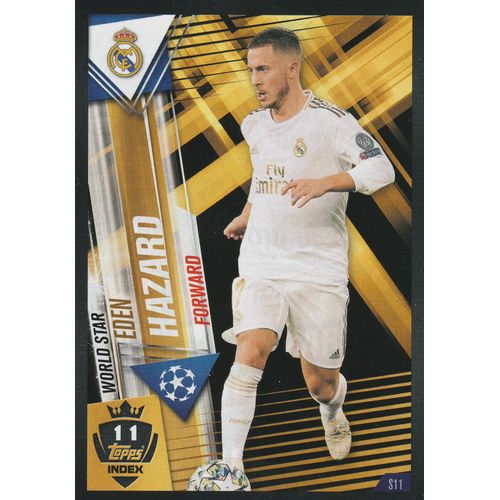 W 11 - Carte Topps - Foot Match Attax 101 - Uefa Champions League 2019 / 2020 - Eden Hazard - Real Madrid