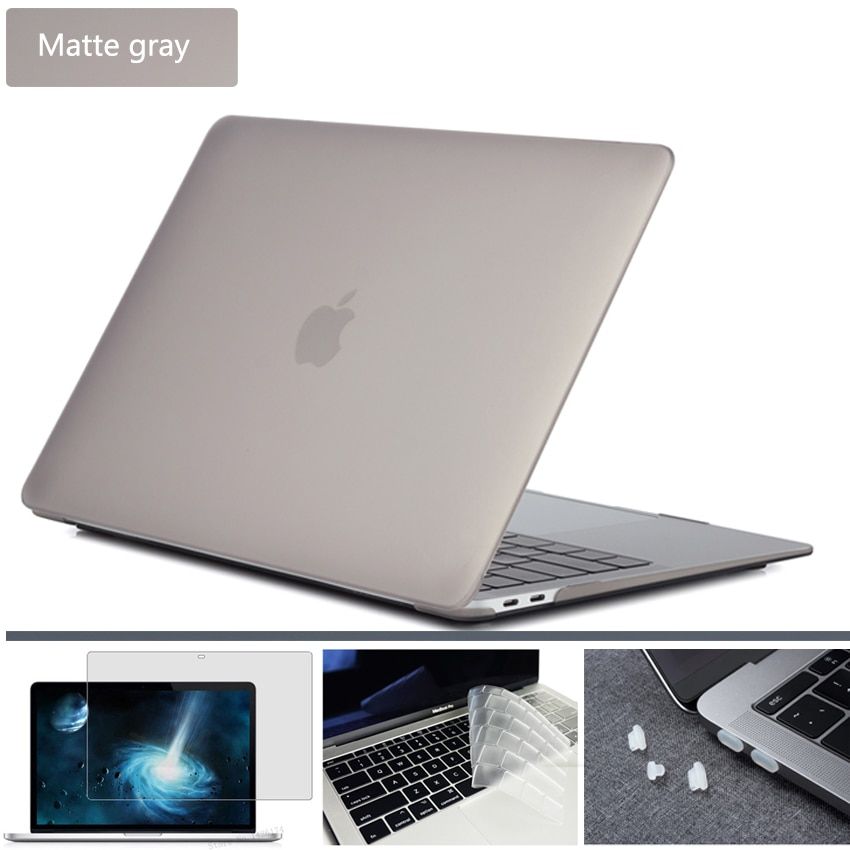 Coque pour Macbook - For Pro DVD ROM 13 A1278 - Gris mat - 5