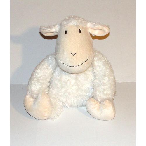 Peluche Mouton Crême Sifcon - Doudou Mouton Assis 27 Cm