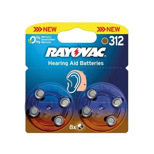 Pile Bouton Zinc Air Rayovac 1.4V-160Mah 4607.745.418 (8Pcs/Bl)