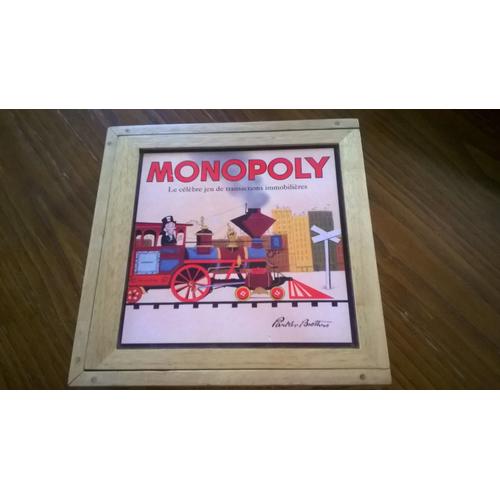 Monopoly Boite En Bois "Reedition Du Celebre Monopoly Parker Brothers"